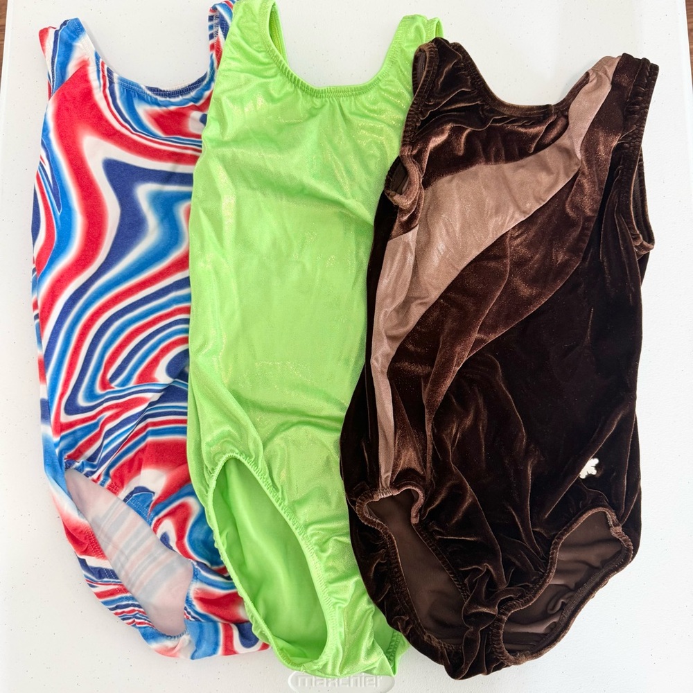 Snowflake ❄️ Designs Girls Gymnastics Dance Leotard Lot X-SMALL 🇺🇸